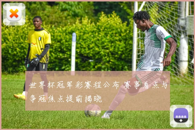世界杯冠军彩赛程公布 赛事看点与争冠焦点提前揭晓
