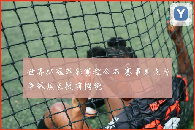 世界杯冠军彩赛程公布 赛事看点与争冠焦点提前揭晓
